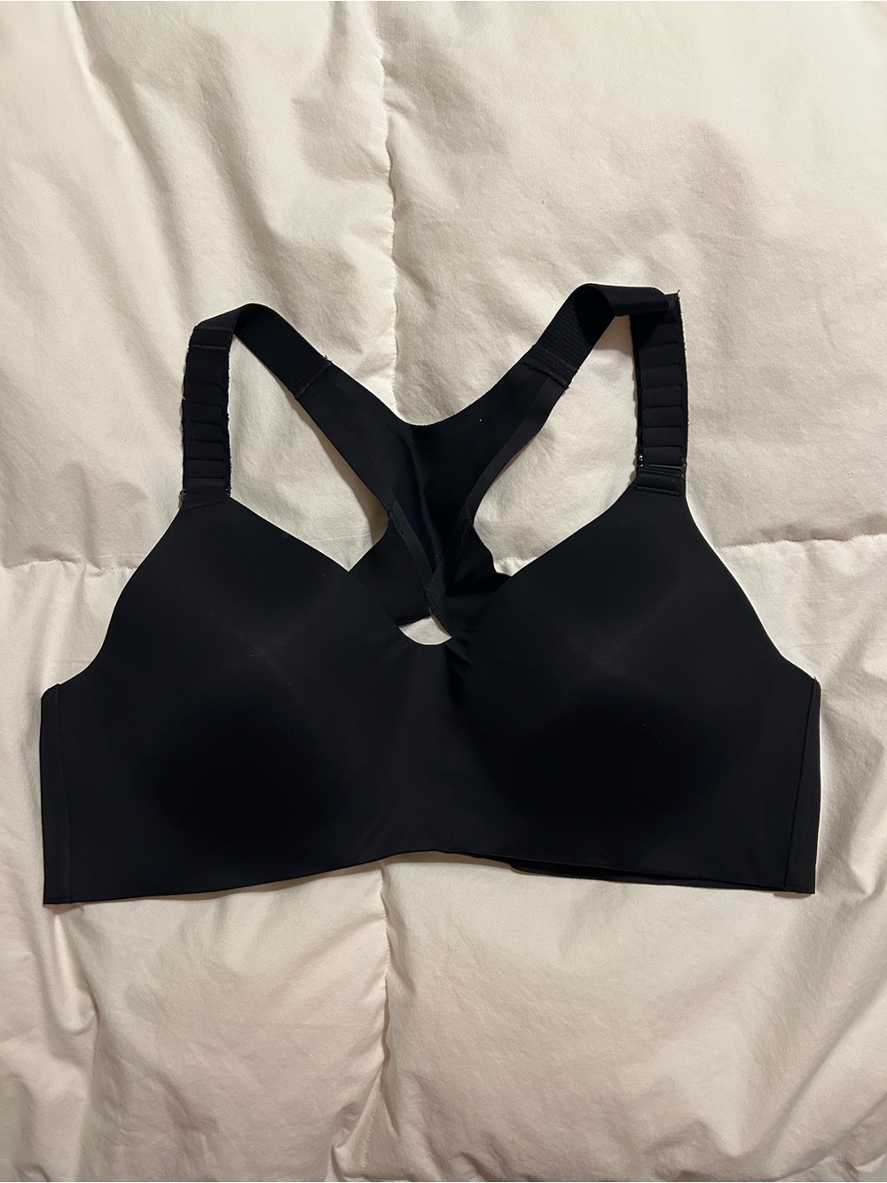 Black Seamless Racerback Adjustable Strap Nursing Bra